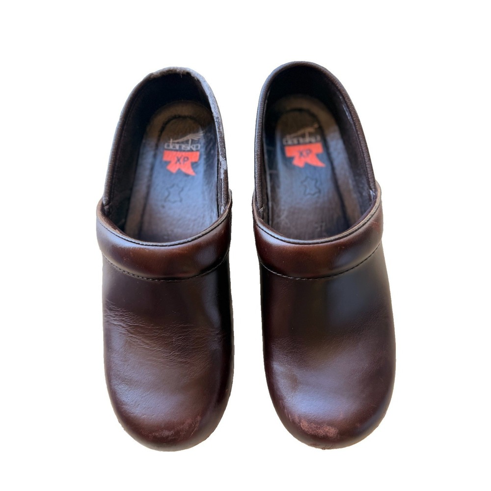 Dansko XP Brown Oiled Leather Clogs Nursing Shoes Womens Size 37 US 6.5-7